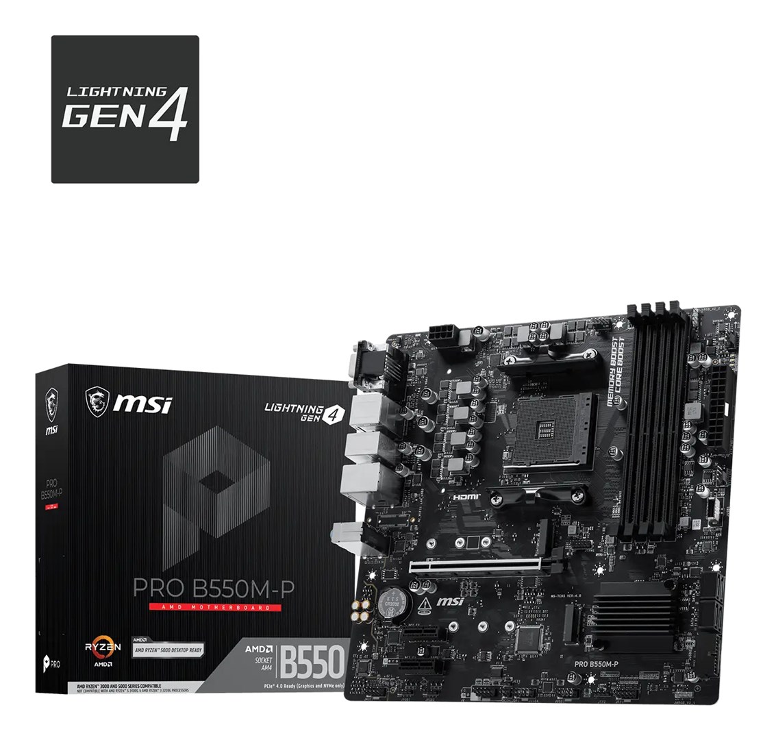 Mātesplate MSI B550M-P WiFi6E (B550, AM4