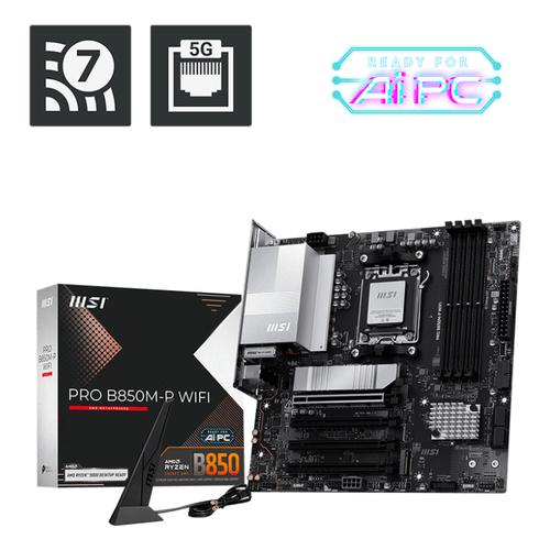 MSI Mātesplate PRO B850M-P WIFI AM5