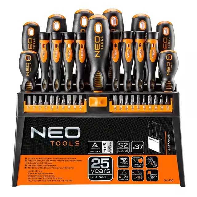 Skrūvgriežu un uzgaļu komplekts NEO TOOLS