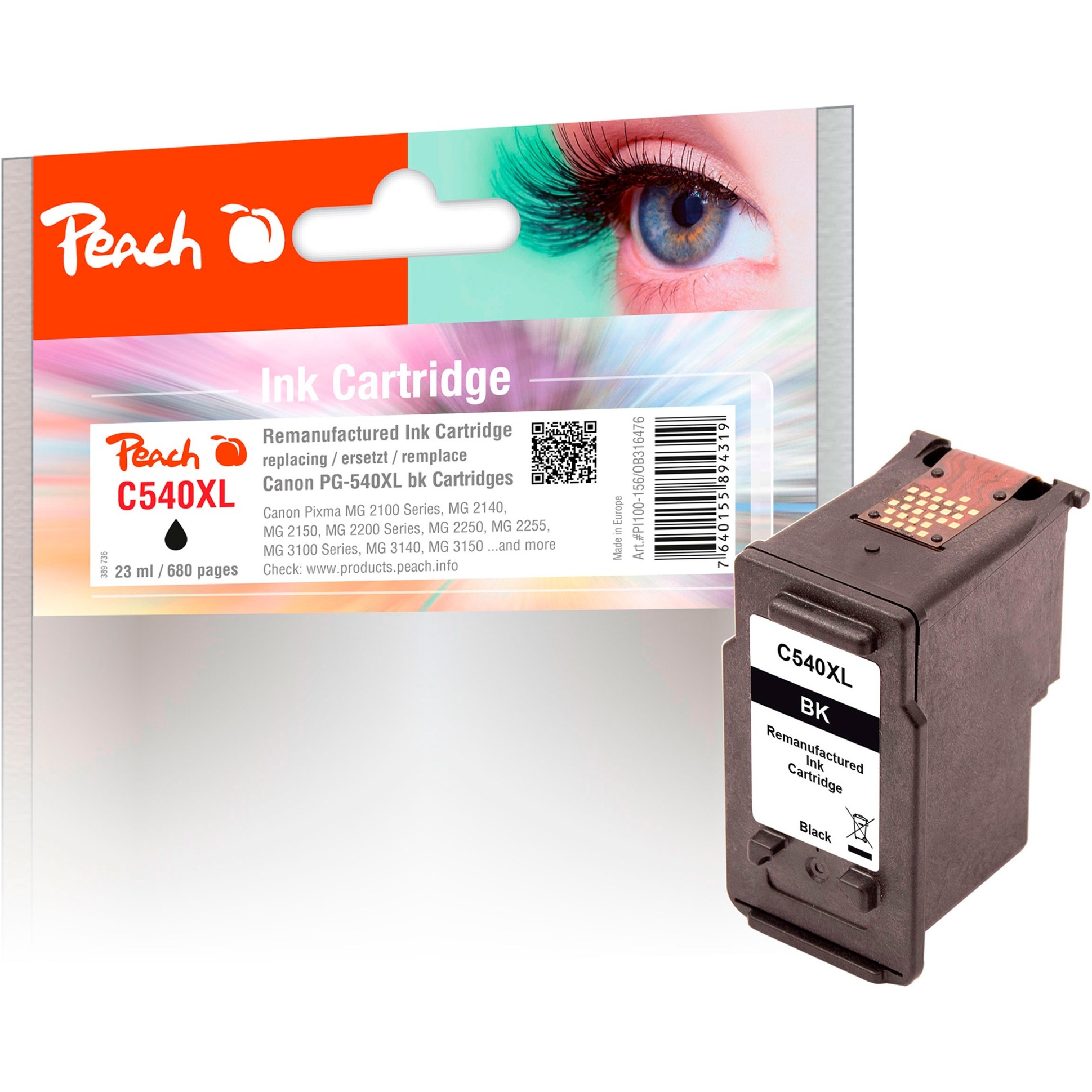 Peach drukas galviņa melna PI100-156 (saderīga
