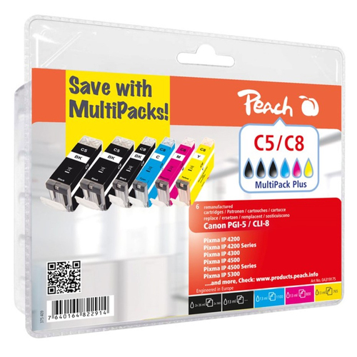 Peach kasetne Canon PG-5XL/CLI-8 MultiPack Plus