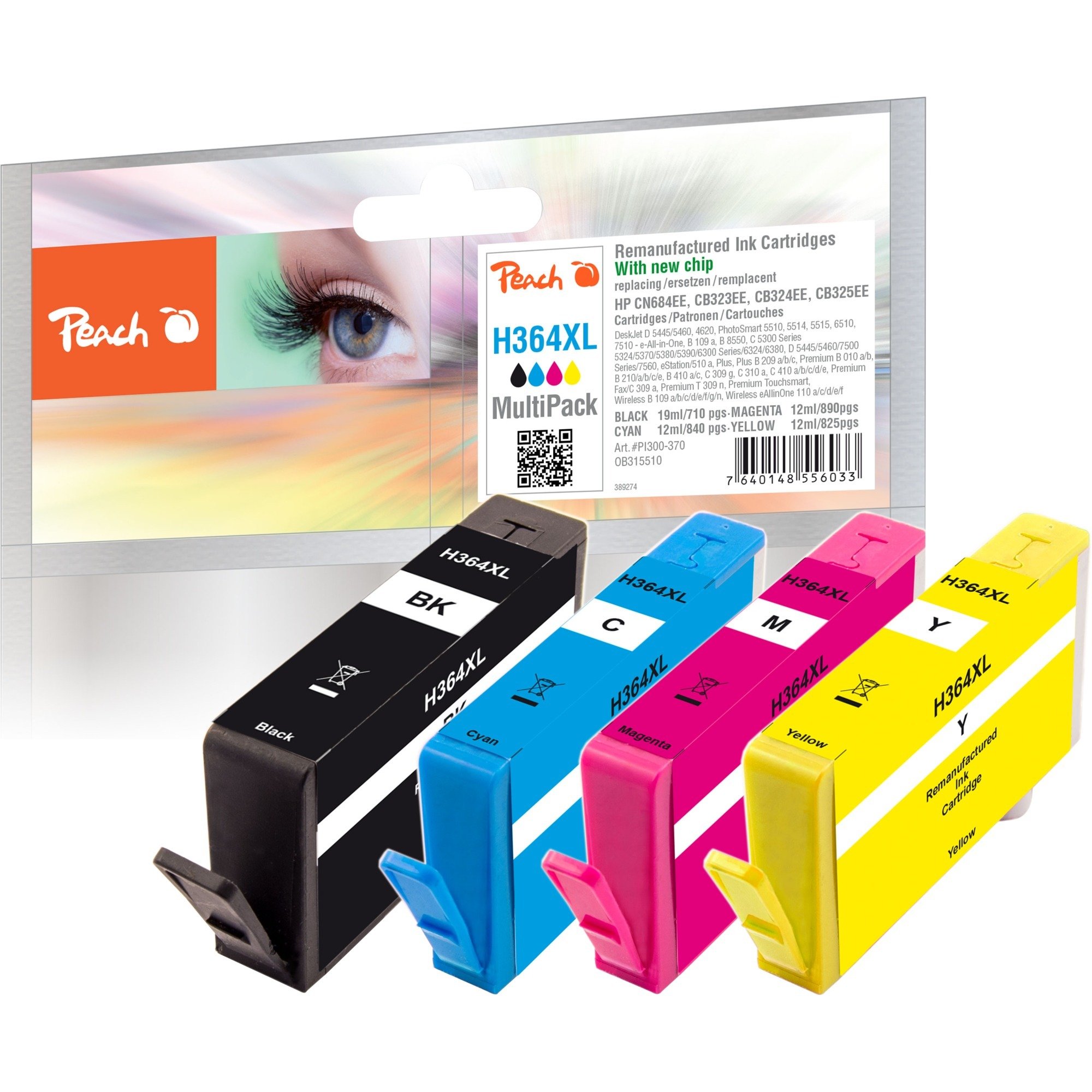 Tintes kasetne Peach Nr. 364XL Sparpack