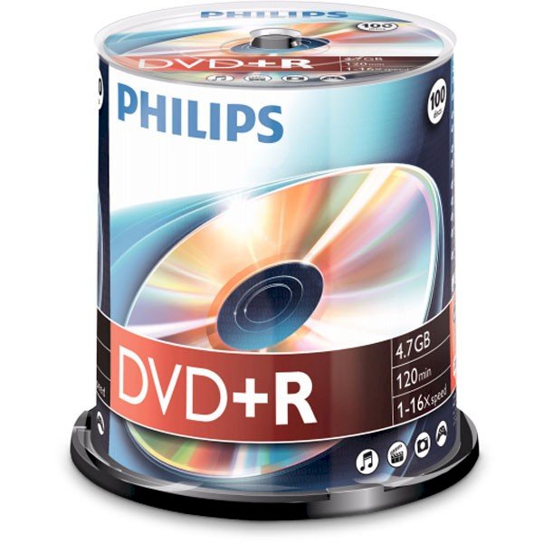PHILIPS DVD+R 4.7GB CAKE BOX