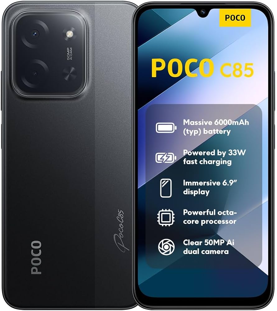 Viedtālrunis Poco C85 6/128GB Black |