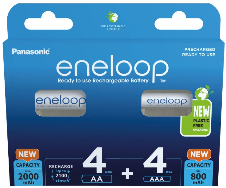 Uzlādējamas baterijas PANASONIC ENELOOP 4x AA