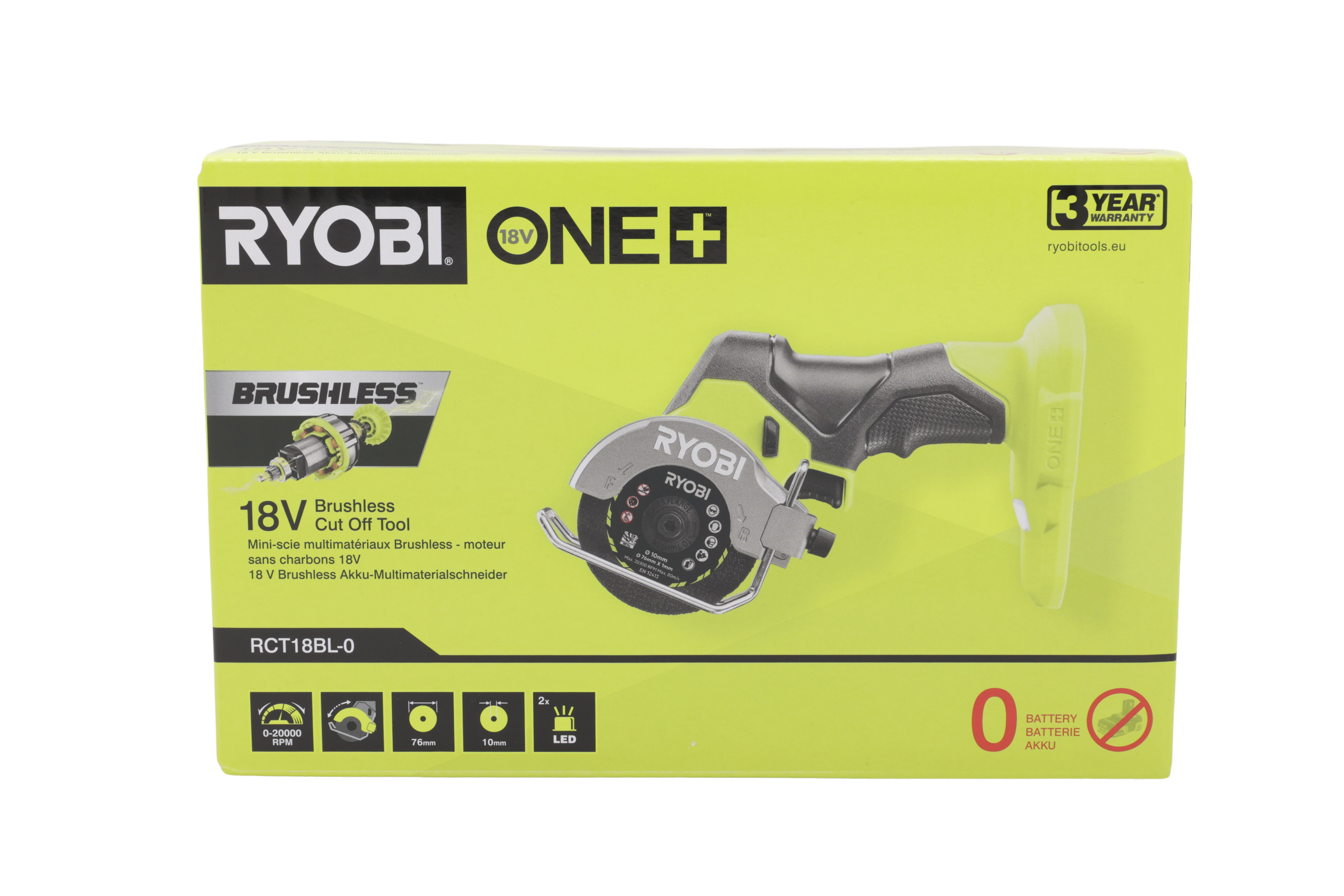 Ryobi Bezvada ripzāģis RCT18BL-0 0*AH ONE+