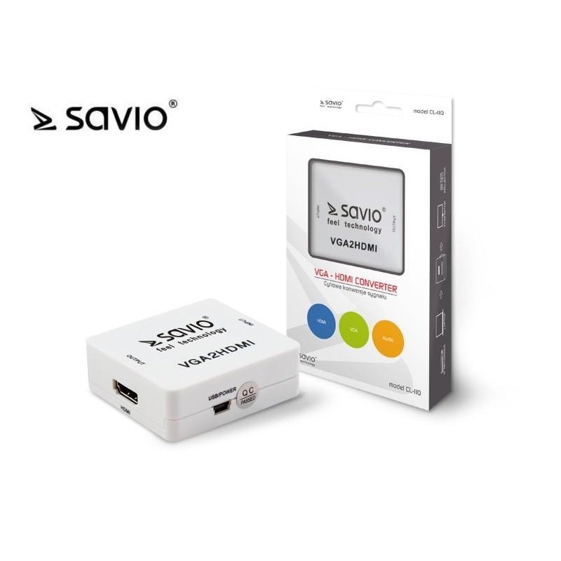 Savio CL-110 VGA2HDMI Adapteris Signāla konvertēšanai