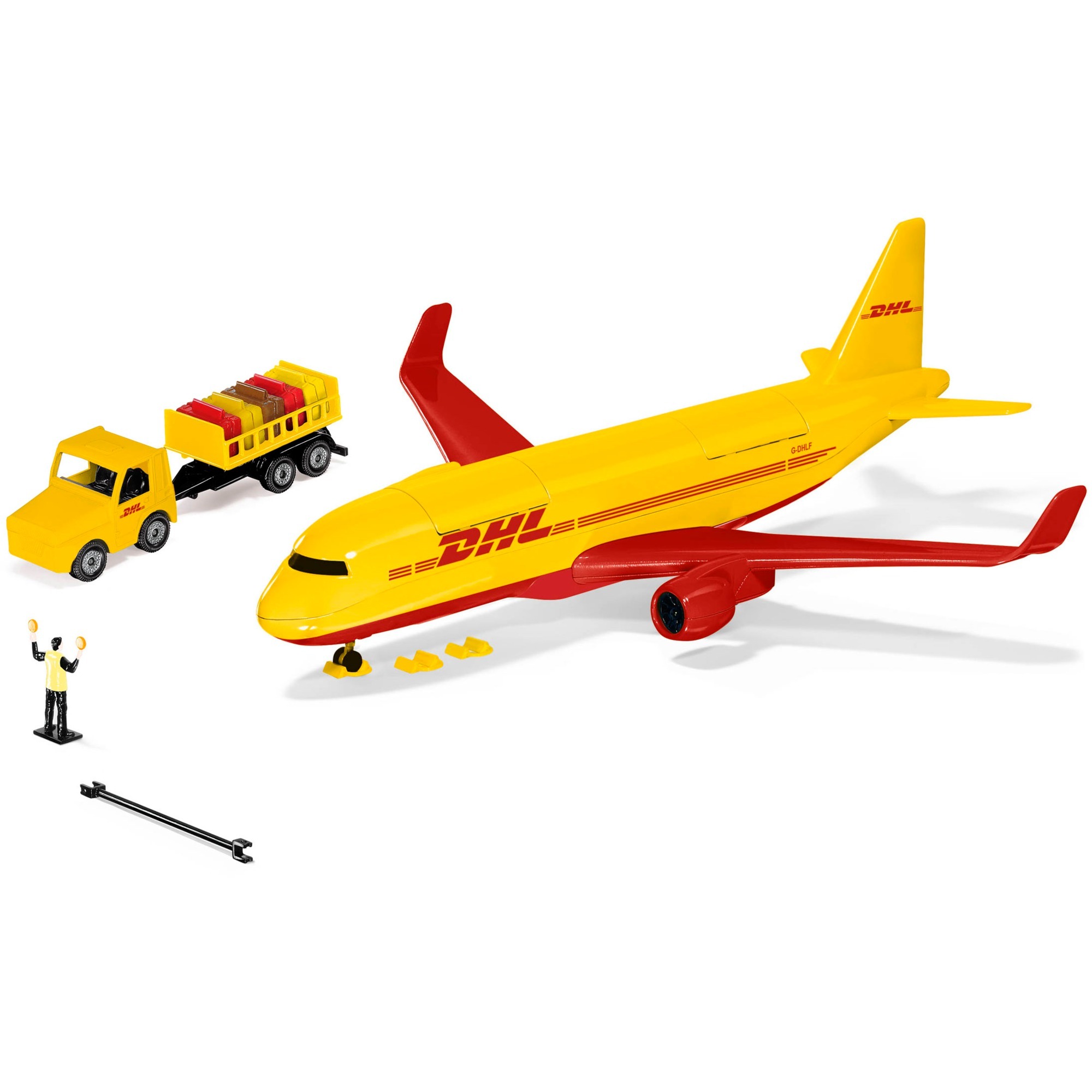 SIKU DHL kravas lidmašīna ar piederumiem