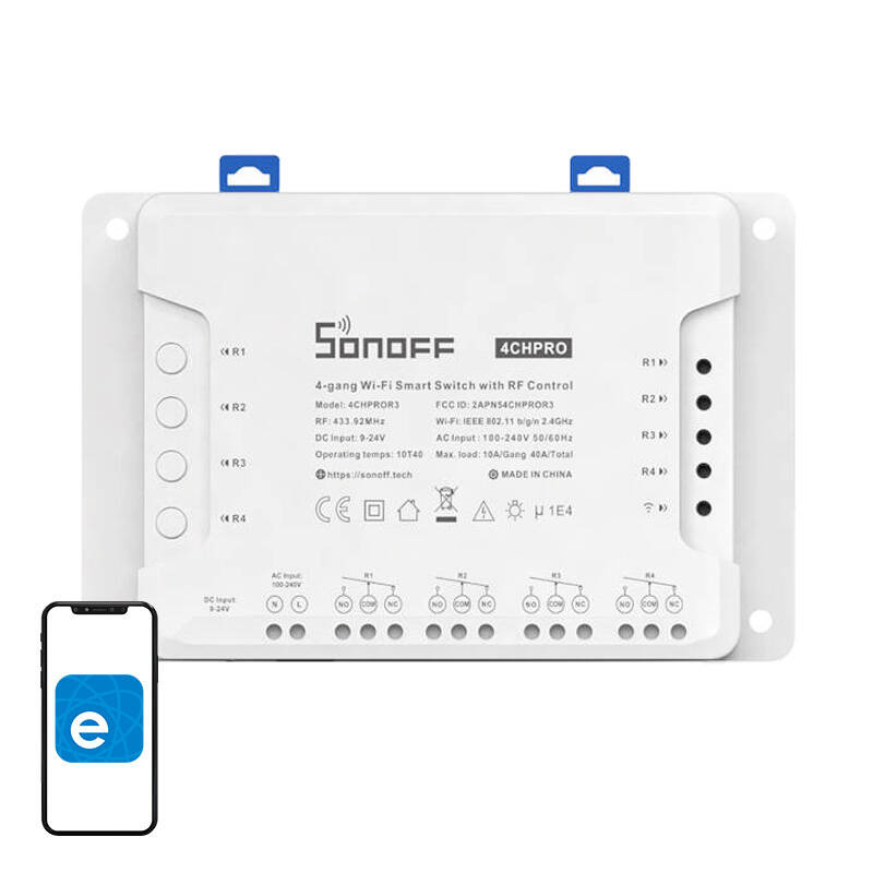 SONOFF 4CHPROR3 Viedais Wi-Fi un RF