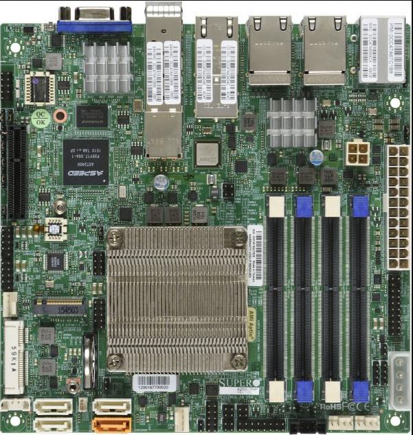 Supermicro Mini-ITX mātesplate A2SDI-16C-TP8F Atom C3958