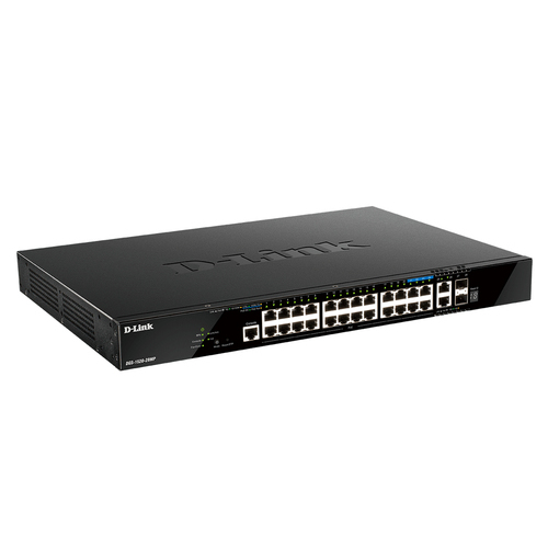 Switch 440mm D-Link DGS-1520-28MP/E 2*SFP+/ 2*XGE/20*GE
