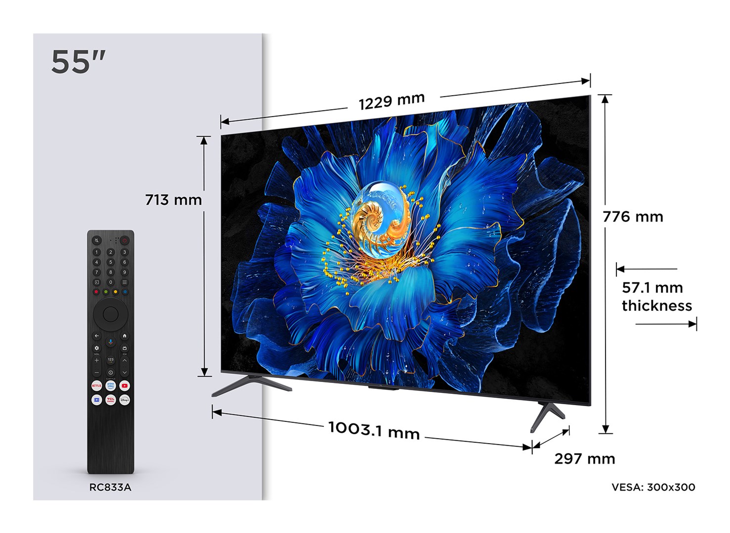 Televizors TCL 55C6KS Mini LED 55``