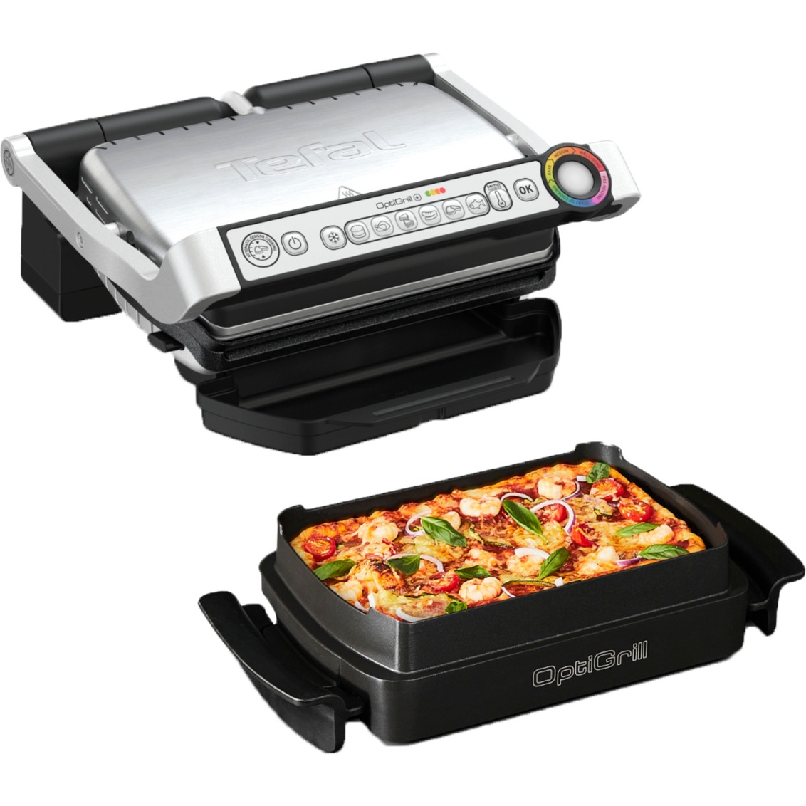 Tefal Optigrill+ Kontaktgrils ar cepšanas trauku