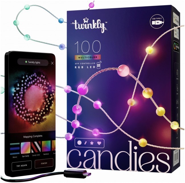 Twinkly Candies LED Ziemassvētku eglītes gaismas