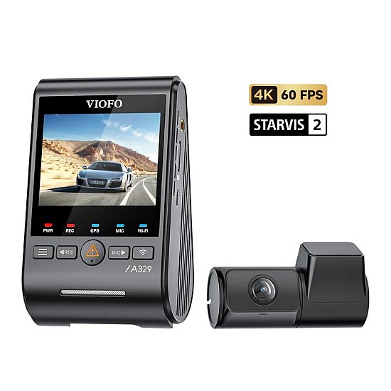 Viofo Autoreģistrators 4K+2K 60fps | A329S-2CH