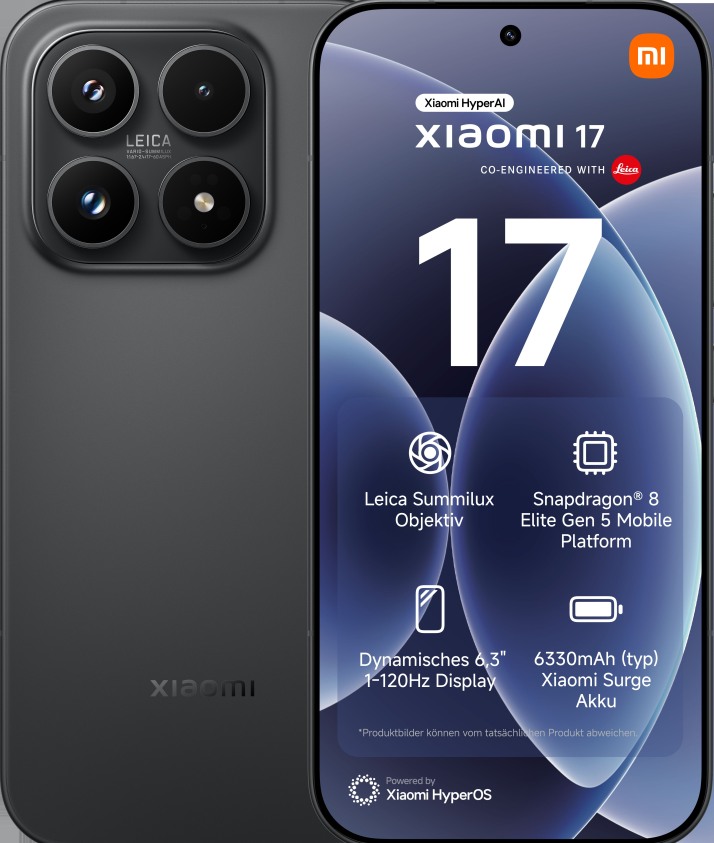 Viedtālrunis Xiaomi 17 5G 12/512GB Black